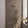 Brauer Carving 5-GG-134 thermostatische inbouw regendouche 3-weg omstelling SET 38 goud geborsteld PVD