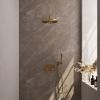 Brauer Carving 5-GG-187 thermostatische inbouw regendouche met drukknoppen SET 52 goud geborsteld PVD