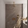 Brauer Carving 5-GG-194 thermostatische inbouw regendouche met drukknoppen SET 59 goud geborsteld PVD