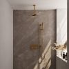 Brauer Carving 5-GG-200 thermostatische inbouw regendouche met drukknoppen SET 65 goud geborsteld PVD
