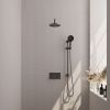 Brauer Carving 5-GM-204 thermostatische inbouw regendouche met drukknoppen SET 69 gunmetal geborsteld PVD