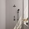 Brauer Carving 5-S-115 thermostatische inbouw regendouche SET 19 mat zwart