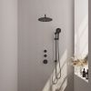 Brauer Carving 5-S-118 thermostatische inbouw regendouche SET 22 mat zwart