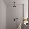 Brauer Carving 5-S-125 thermostatische inbouw regendouche 3-weg omstelling SET 29 mat zwart