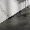 Brauer DR-SRFW60S douchegoot met standaard rooster en flens voor wandmontage 7 x 60cm mat zwart