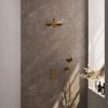 Brauer Edition 5-GG-059 thermostatische inbouw regendouche 3-weg omstelling SET 32 goud geborsteld PVD