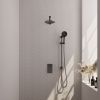 Brauer Edition 5-GM-070 thermostatische inbouw regendouche 3-weg omstelling SET 43 gunmetal geborsteld PVD