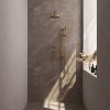 Brauer Carving 5-GG-109 thermostatische inbouw regendouche SET 13 goud geborsteld PVD
