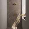 Brauer Carving 5-GG-185 thermostatische inbouw regendouche met drukknoppen SET 50 goud geborsteld PVD