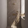 Brauer Carving 5-GG-190 thermostatische inbouw regendouche met drukknoppen SET 55 goud geborsteld PVD