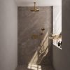 Brauer Carving 5-GG-195 thermostatische inbouw regendouche met drukknoppen SET 60 goud geborsteld PVD