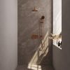 Brauer Carving 5-GK-204 thermostatische inbouw regendouche met drukknoppen SET 69 koper geborsteld PVD