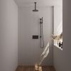 Brauer Edition 5-S-176 thermostatische inbouw regendouche met drukknoppen SET 65 mat zwart