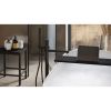 Looox Bath Collection WBSHELFBL78MW badplank 78 cm massief eiken zwart met inzet mat wit