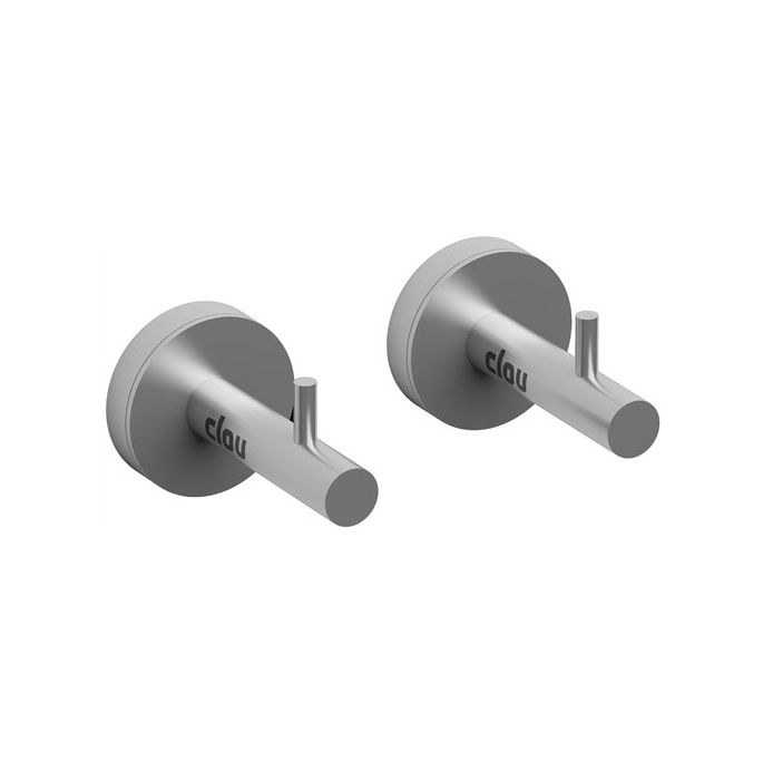 Clou Slim CL090306541 bathrobe hooks (2 pieces) brushed stainless steel