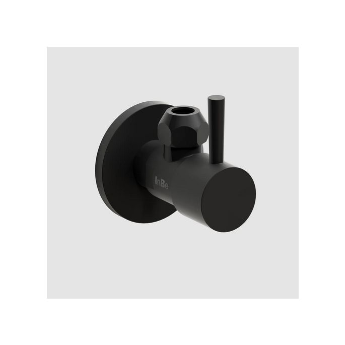 Clou InBe IB064500121 design angle valve type 1, round, with compression nut and heat shrink tube, matt black
