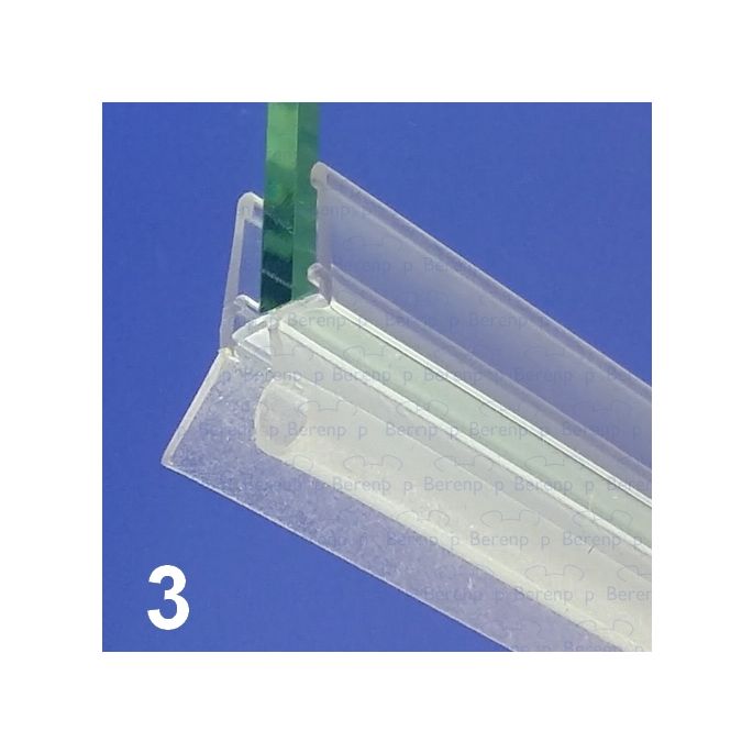 Exa-Lent Universal Probestück Duschgummi Typ DS03 - 2cm lang und geeignet für Glasstärke 6mm - 1 Klappe 1 rund