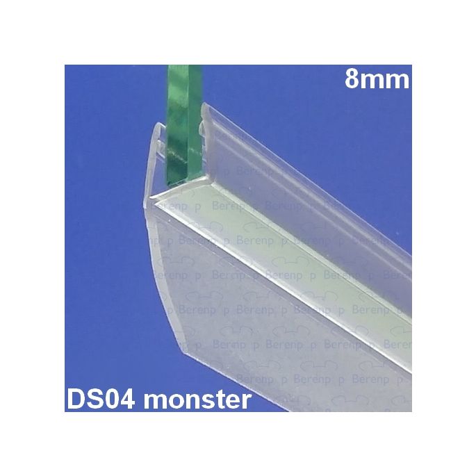 Exa-Lent Universal monsterstukje doucherubber type DS04 - 2cm lengte en geschikt voor glasdikte 8mm - 1 flap