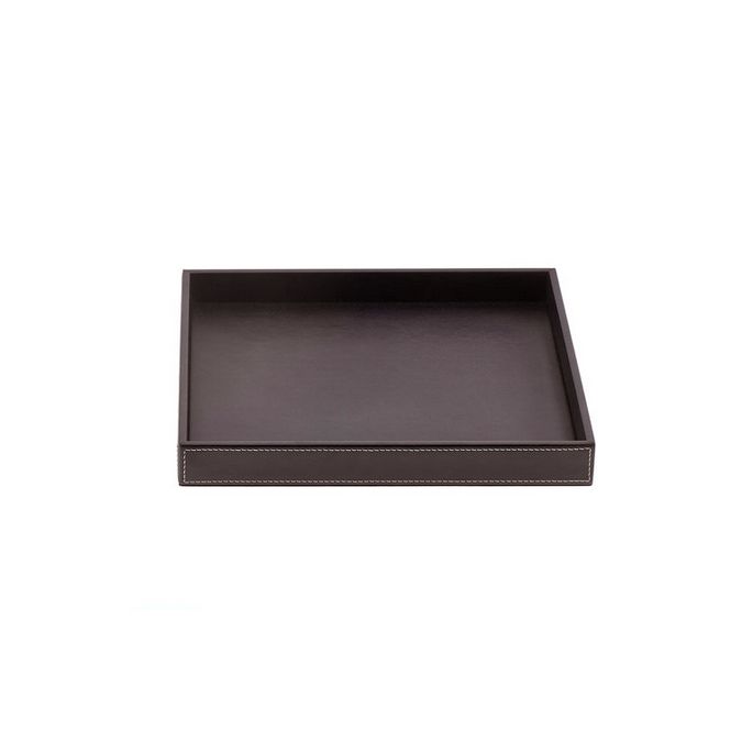 Decor Walther Brownie 0932490 BROWNIE TAB Q schaal/ tray kunstleder donker bruin