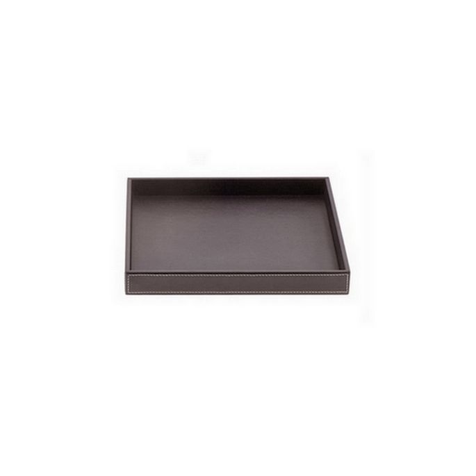 Decor Walther Brownie 0932590 BROWNIE TAB R schaal/ tray kunstleder donker bruin