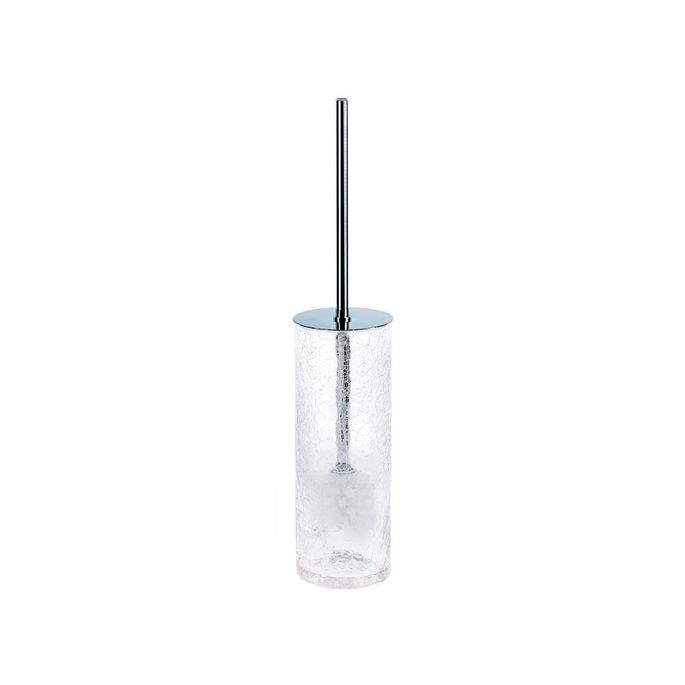 Decor Walther Crack 0933000 CR SBG toiletborstelgarnituur (met deksel) craquelé glas/ chroom
