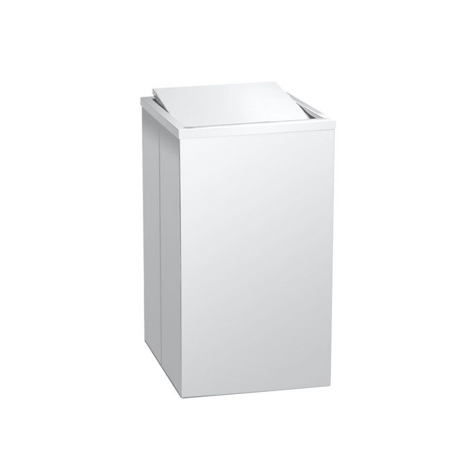 Decor Walther 0610950 DW 215 laundry basket 58x32x32cm with revolving lid Stainless steel white matt
