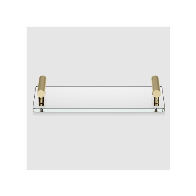 Decor Walther Club 0856122 CLUB TAB schaal/tray helder glas goud