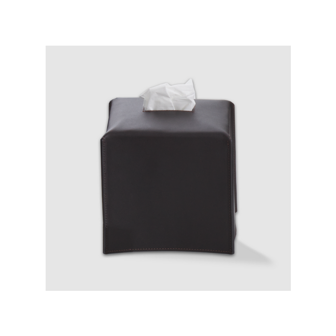 Decor Walther Nappa 0938190 NAPPA KBQ tissuehouder echt leer zwartbruin