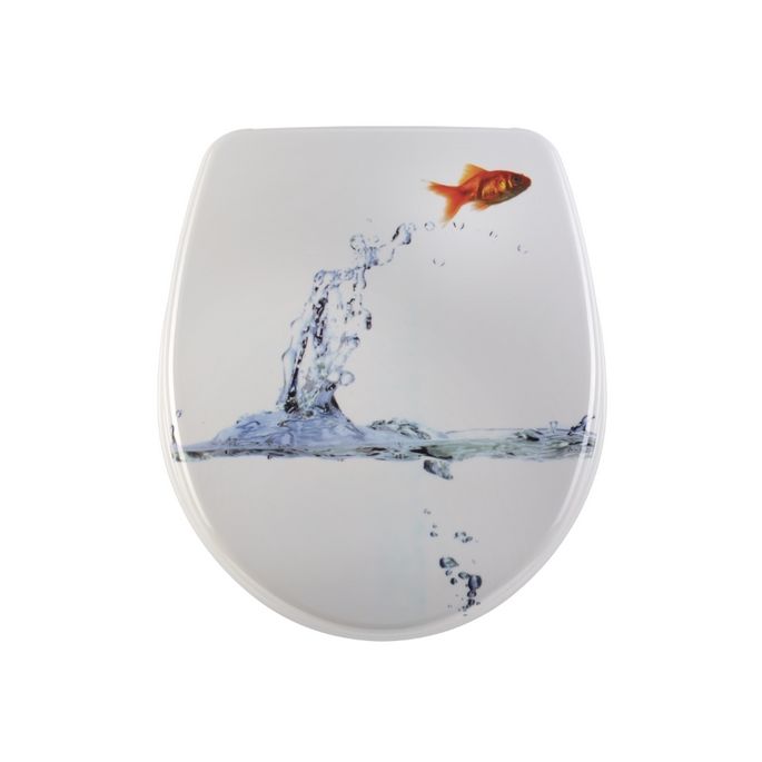 Diaqua Nice 31171229 Toilettensitz mit Deckelmotiv Springender Fisch