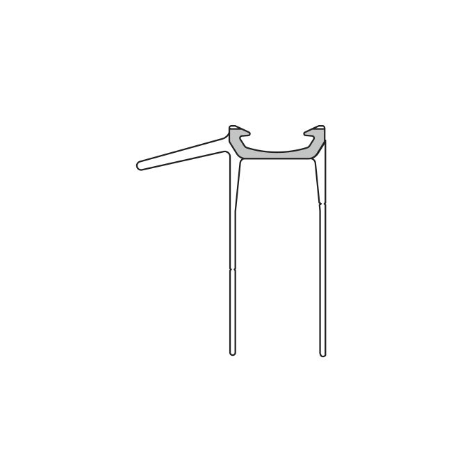 Duka GUMD498-E lang afdichtprofiel 100cm transparant, 8mm