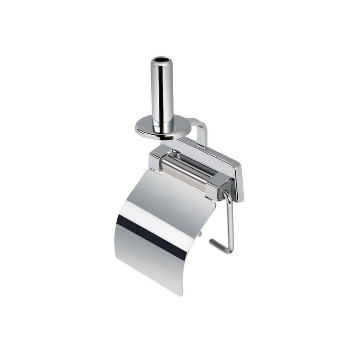 Geesa Standard 5144A toiletrolhouder met deksel en reserverolhouder chroom