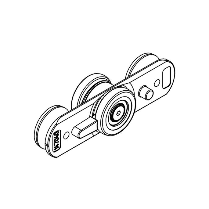 HSK E88260 wieltje voor douchedeur