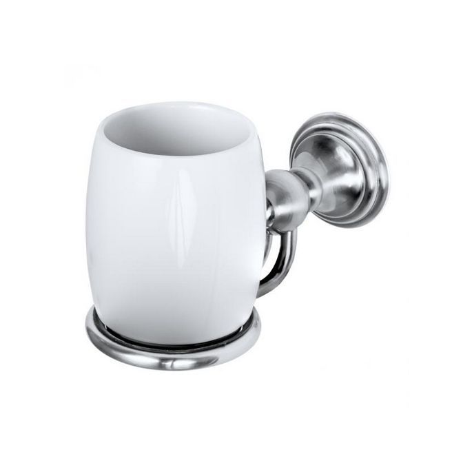 Haceka Allure 1208436 glashouder porselein/ RVS geborsteld