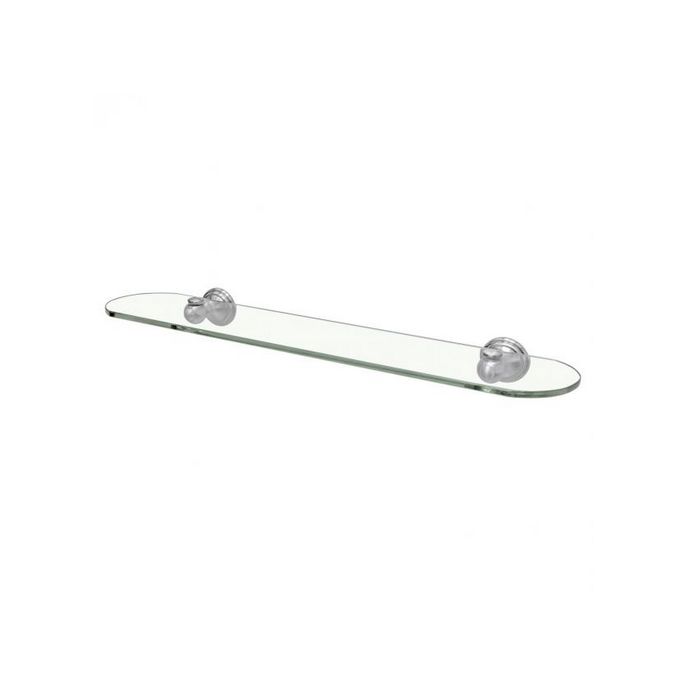 Haceka Allure 1208471 shelf 600mm clear glass / brushed stainless steel