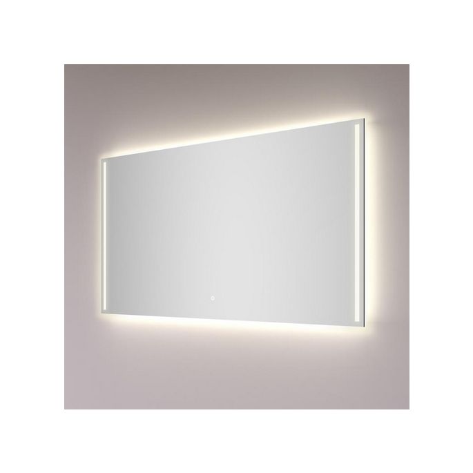 Hipp Design SPV 12020 spiegel 100x60cm met 2 verticale LED banen, indirecte LED verlichting rondom en spiegelverwarming