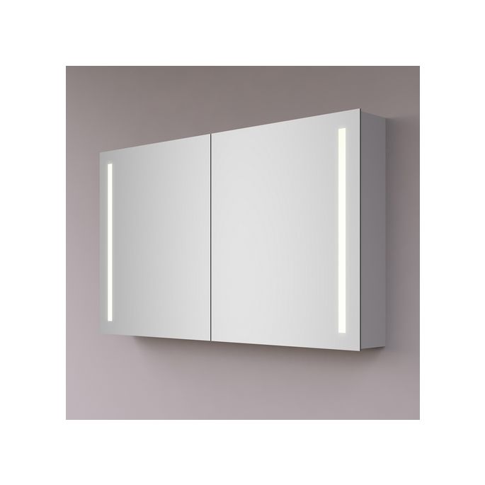 Hipp Design SPV 14020 aluminium spiegelkast 80x70cm met verticale LED banen en spiegelverwarming