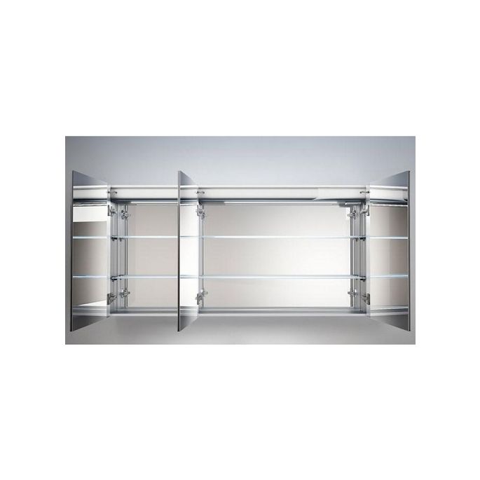 Hipp Design SPV 14050 aluminium spiegelkast 140x70cm met verticale LED banen en spiegelverwarming