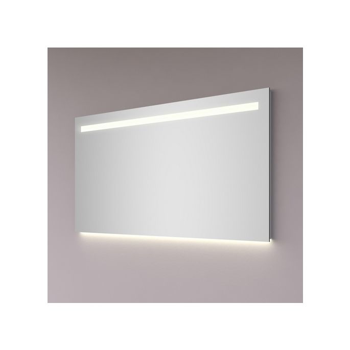 Hipp Design SPV 4020.70 spiegel 100x70cm met 1 horizontale LED baan, indirecte verlichting onder en spiegelverwarming