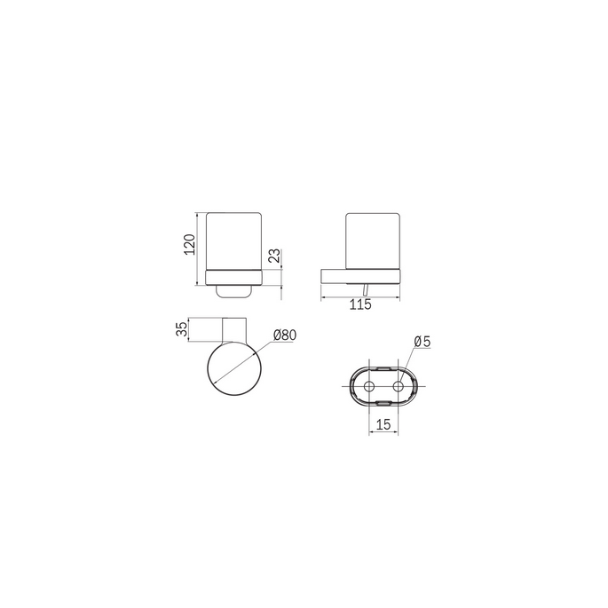 Inda Mito 2000 A20670NE21 zeepdispenser gesatineerd glas mat zwart