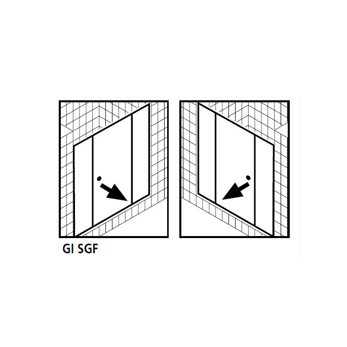 Kermi 2534060 spatwaterdichting 1 x 98,5cm - 6mm