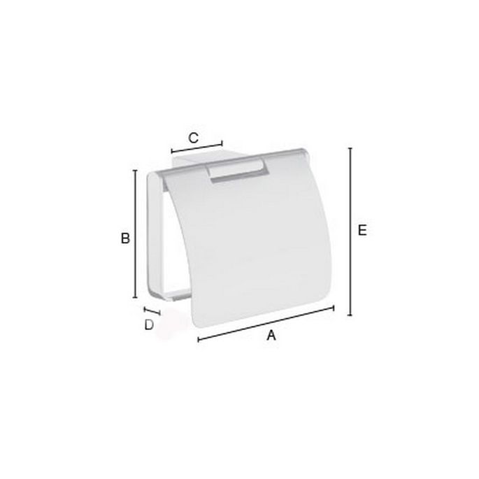 Smedbo Air AK3414 toiletrolhouder met klep chroom