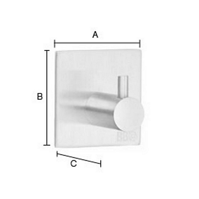 Smedbo Beslagsboden BK1105 design handdoekhaak gepolijst edelstaal