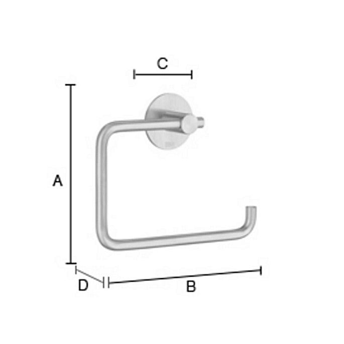 Smedbo Beslagsboden BB1130 toiletrolhouder mat zwart edelstaal