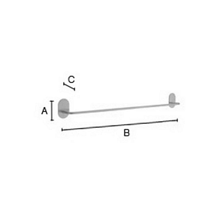 Smedbo Beslagsboden BK1026 handdoekhouder 62.5cm gepolijst edelstaal