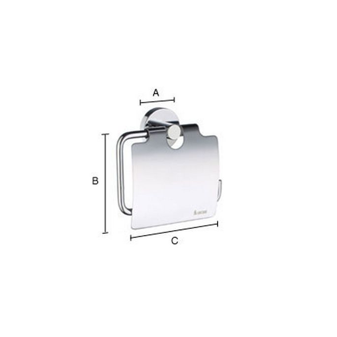 Smedbo Home HS3414 toiletrolhouder met klep mat chroom