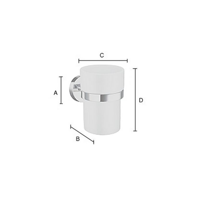 Smedbo Home HB343P bekerhouder zwart