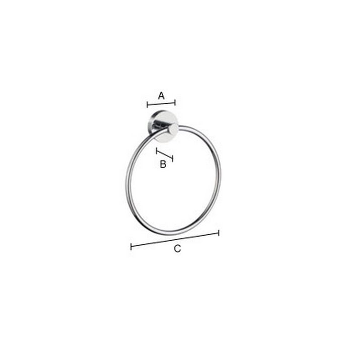 Smedbo Home HB344 handdoekring zwart