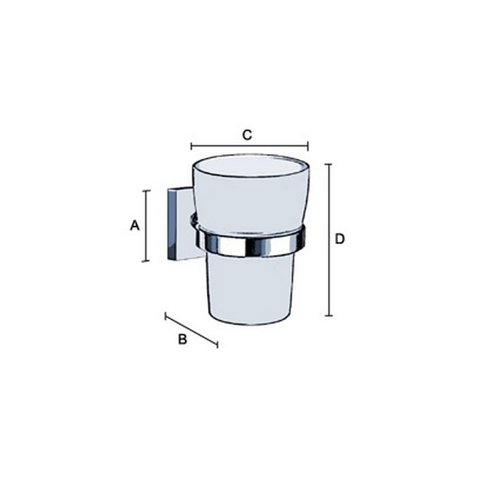 Smedbo Ice OK343P bekerhouder chroom