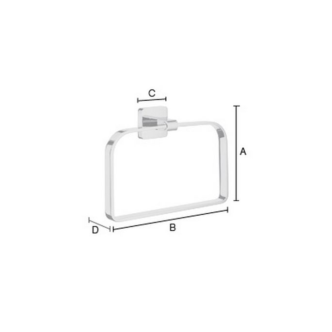 Smedbo Ice OK344 handdoekring chroom