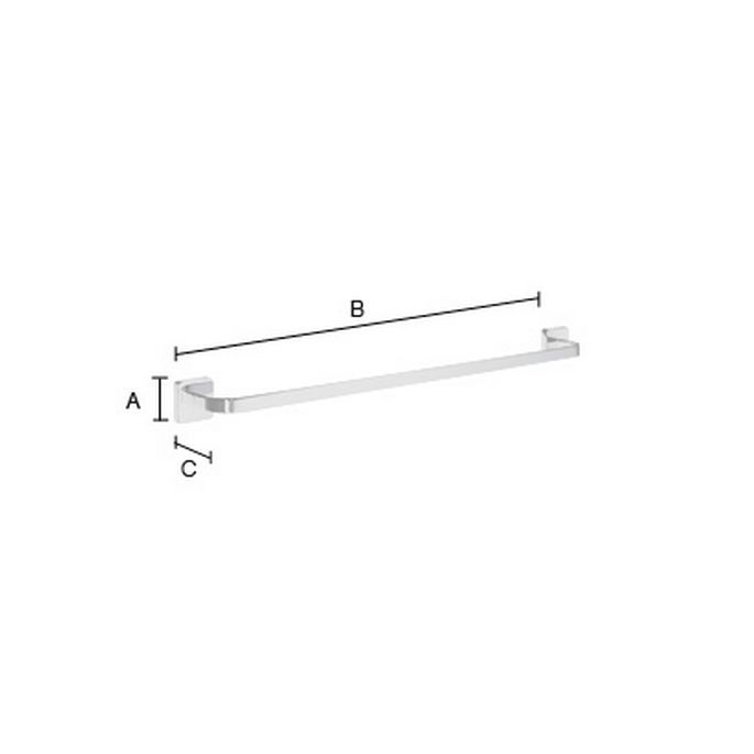 Smedbo Ice OK3465 handdoekhouder 80cm chroom